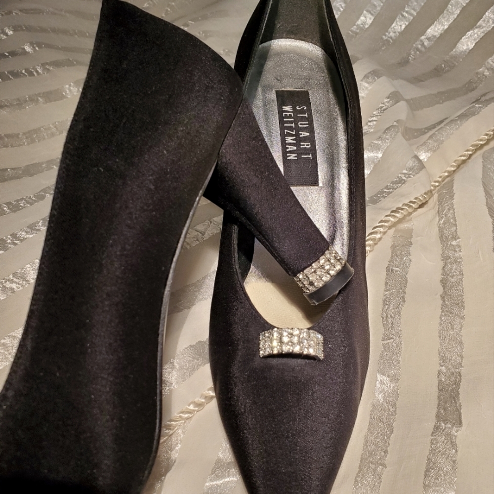 Stuart Weitzman Swarovsky Crystal evening shoes 9A